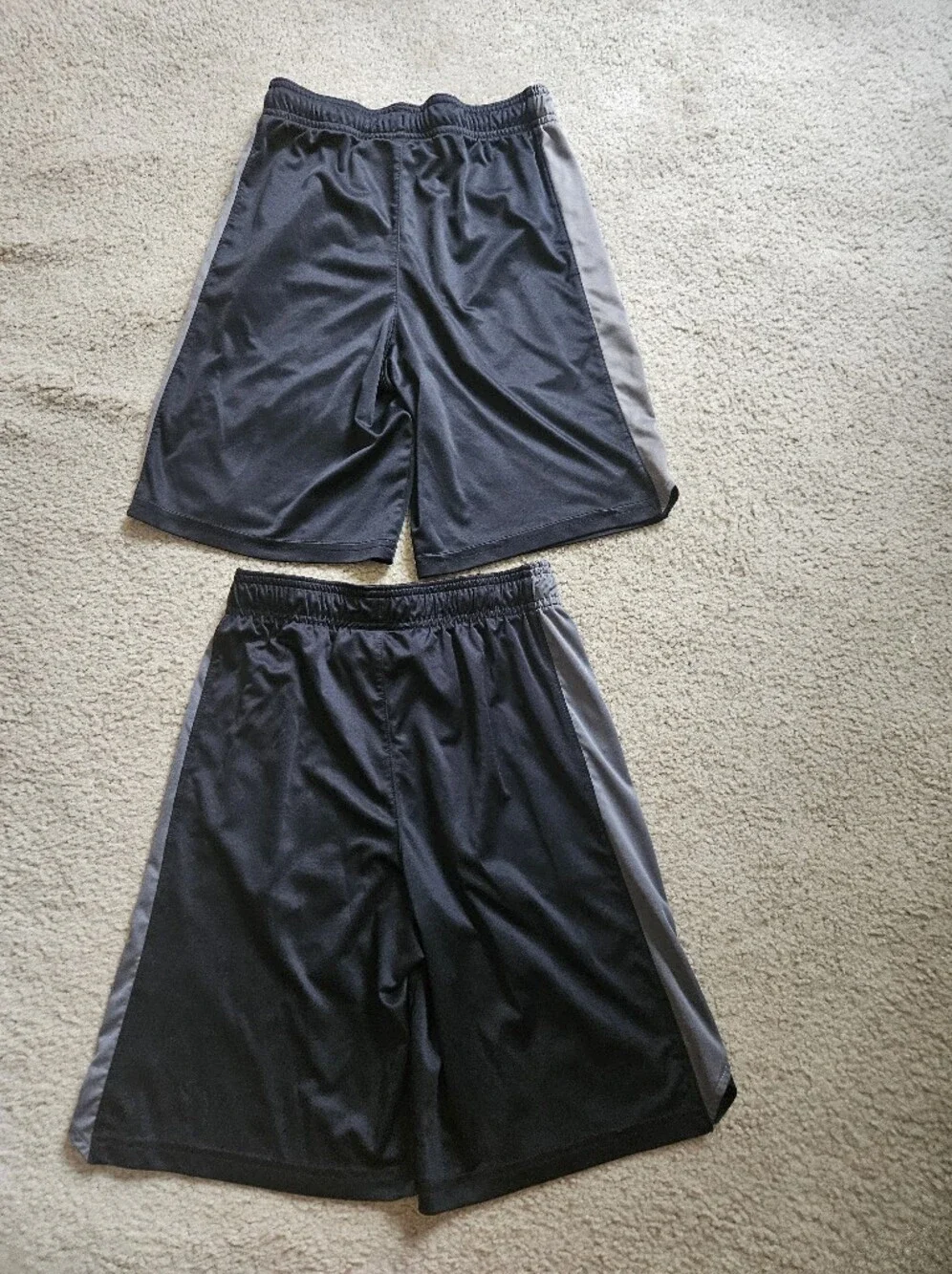 Under Armour Black and Gray Kids Athletic Shorts